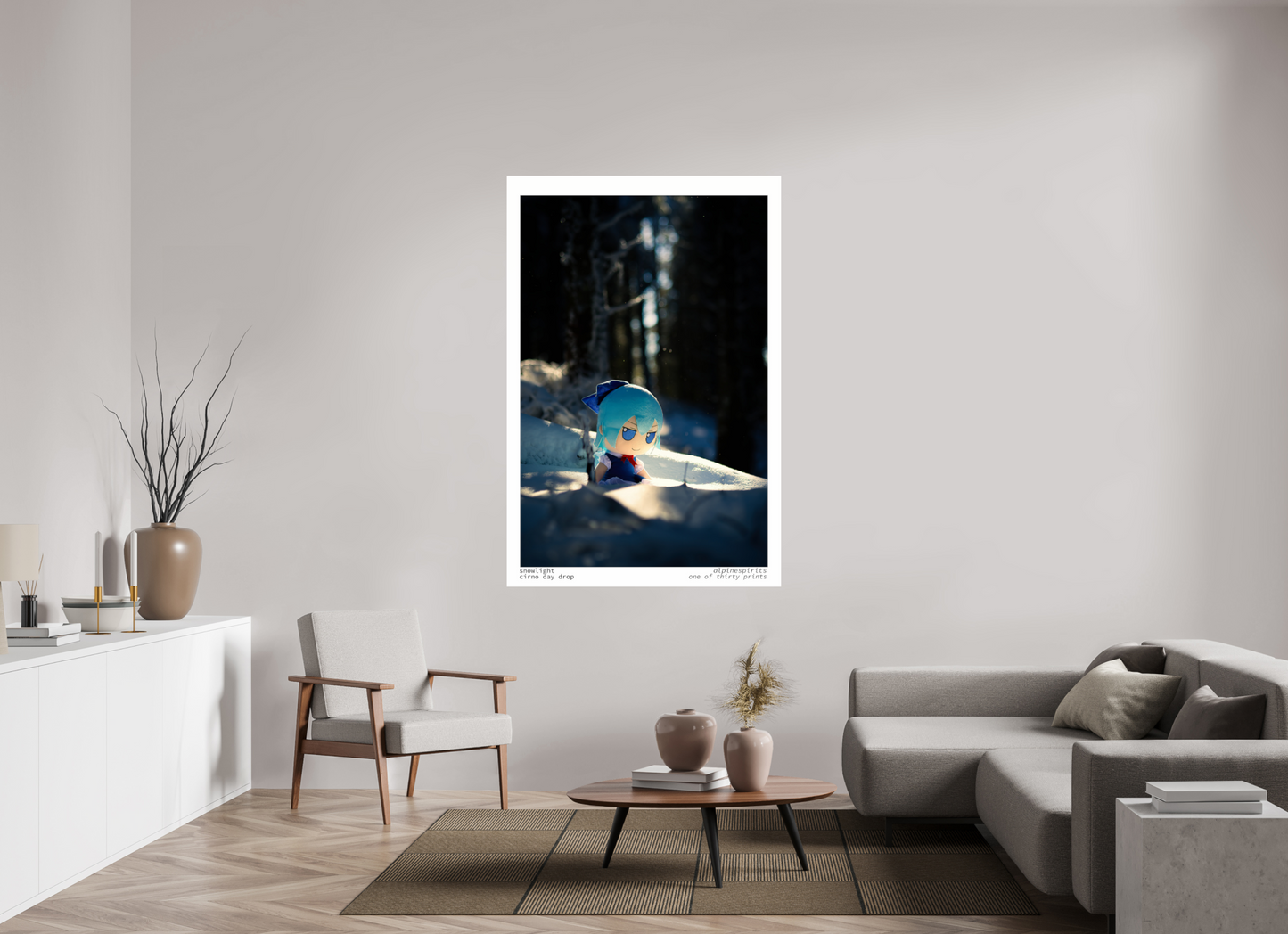 44 x 66″, Photo Print Under Acrylic Glass Snowlight