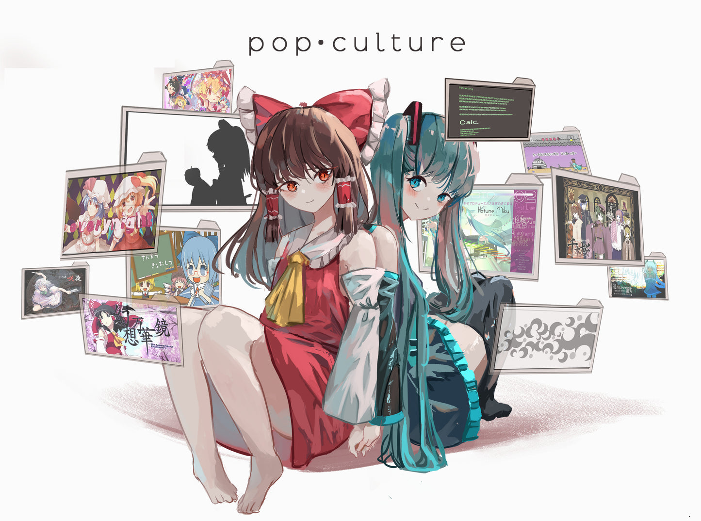 Miku Reimu Pop Culture Poster