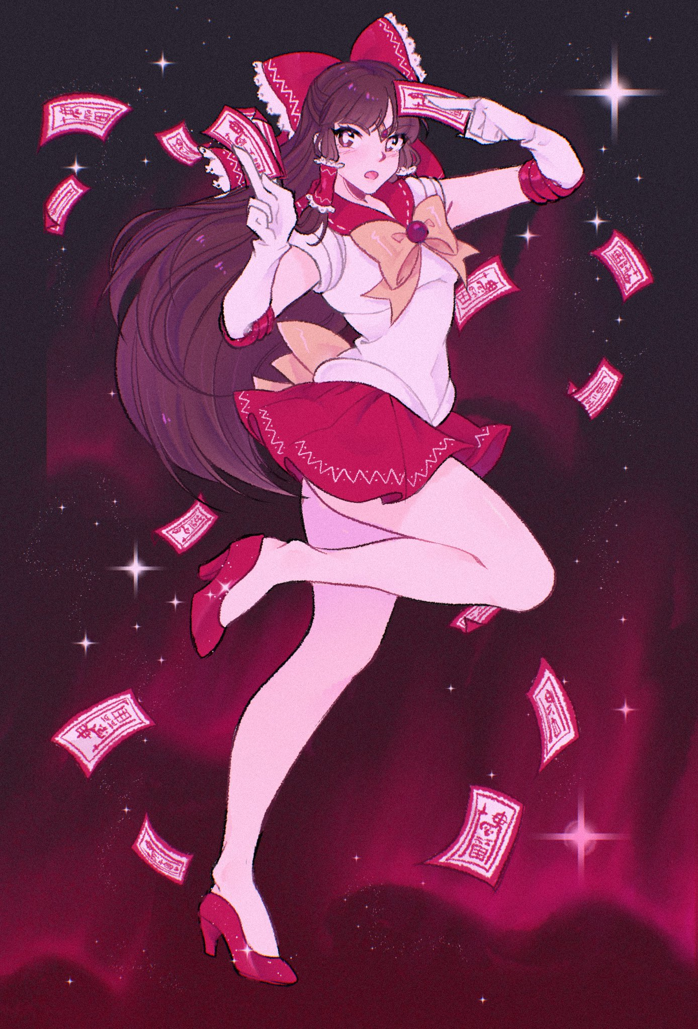 Sailor Reimu Art Print