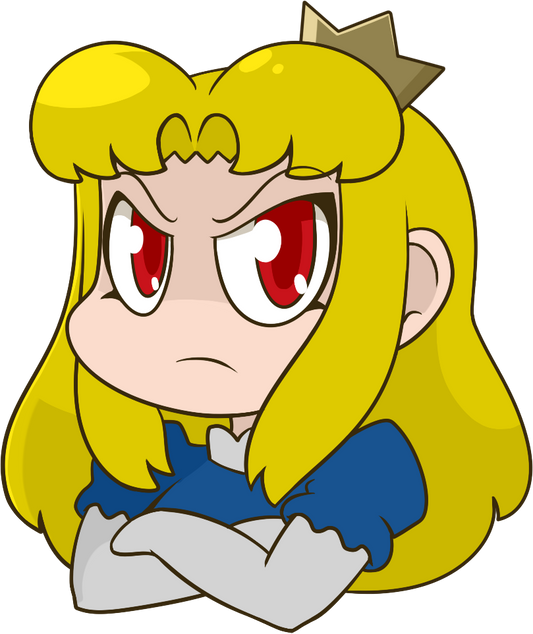 Princess Badassia Frown Glitch Fairy Sticker